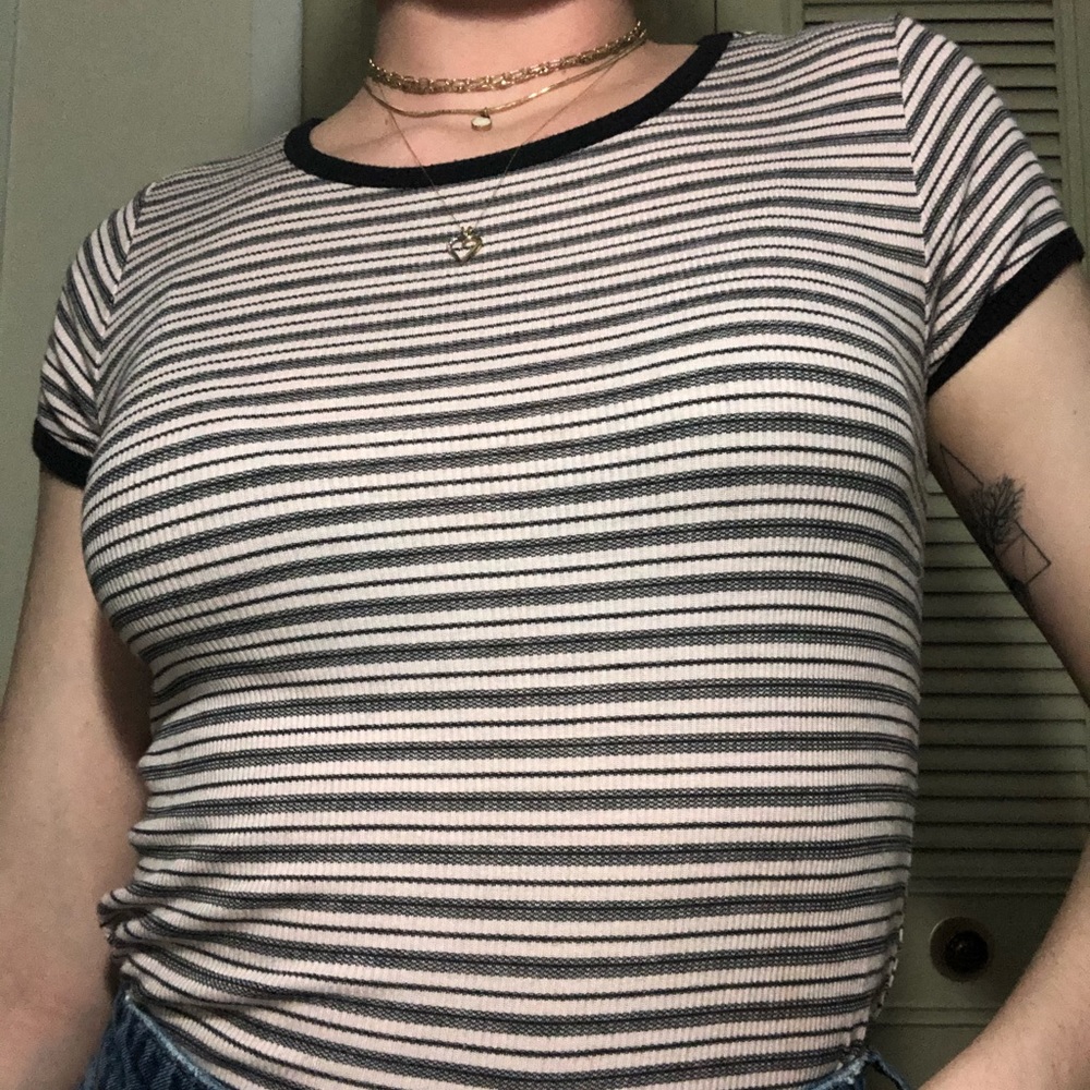 Light Pink Ringer Tee